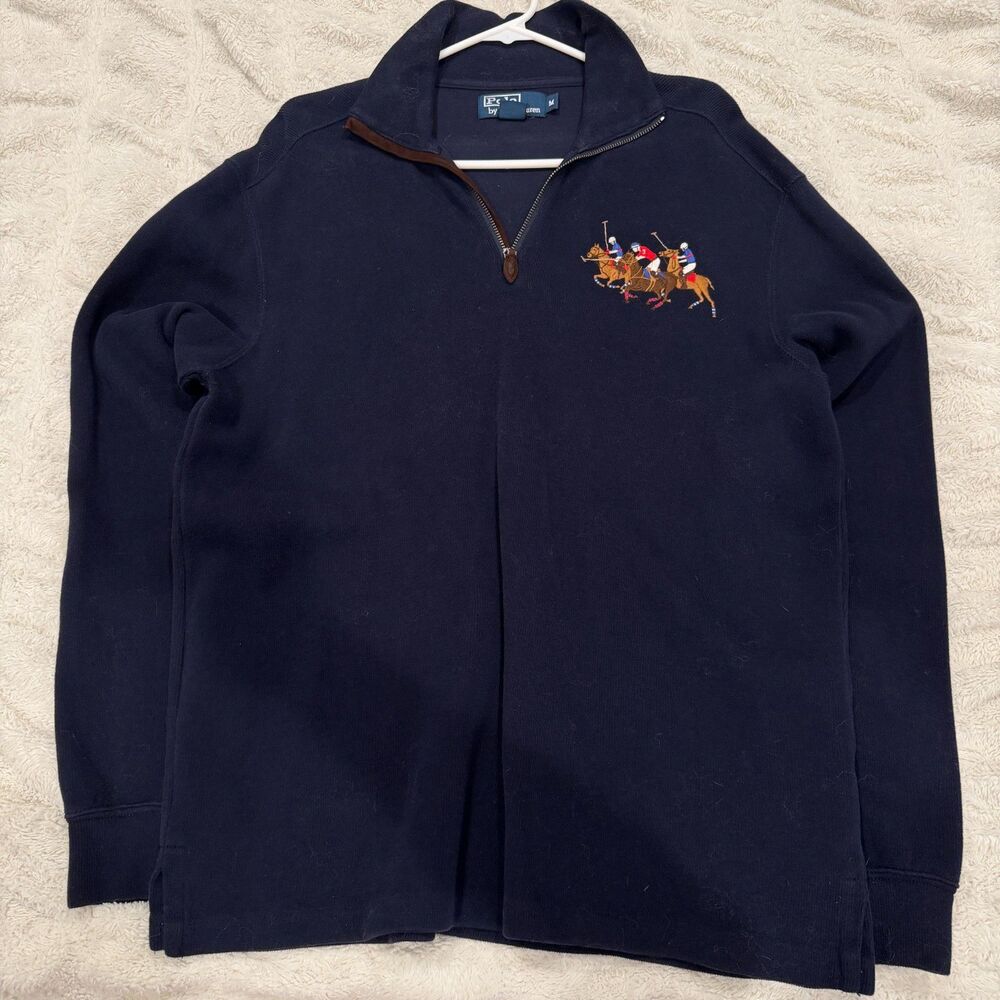 Vintage Polo Ralph Lauren Navy Polo Quarter Zip - Men's Medium
